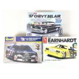 3 Model car kits, 57 Chevy BelAir & Dale