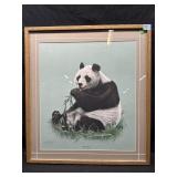 Charles France Signed Giant Panda Print. Pencil