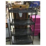 Rolling rack with 4 levels, 22x12x36 in