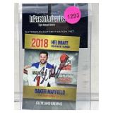 Baker mayfield autographed card