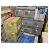 19 Cases of 1,000pcs 8oz Paper Bowls Polka Dot