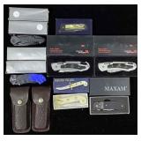 Nib Pocket Knives, Leather Sheath, Etc