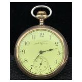 Antique Elgin Gold-plated Pocket Watch, 7 Jewels,