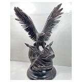 32in H Eagle Sculpture. Resin Marked Crosa 2008.