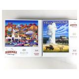 2 Mini puzzles, Yellowstone & Rte 66