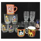 Asstd Disney Mugs & Glasses. Square McDonalds and
