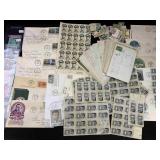 Vtg Postcard & Stamps, See Photos