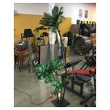 Light up Decor faux palm trees on stand, 7ft tall