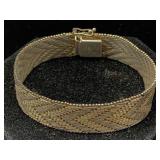Serling Silver Bracelet, Tw 33.8, Sz 7in Long