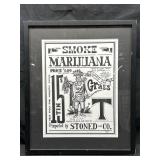 Rolly Crump Signed Smoke Poster. Pen Signed 19x23