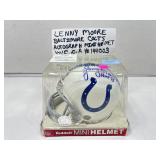 Lenny moore autographed mini helmet
