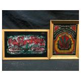2 Carnival Glass Foil Mirror Signs