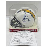 Antonio gates autographed mini helmet