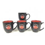 4 Coffee Co, Devil Mtn, black/red coffee mugs
