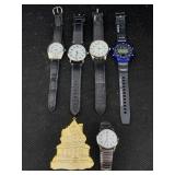Collectiong Of 5 Watches & Christmans Ornament