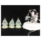 Winter icemen village & Christmas tree set,