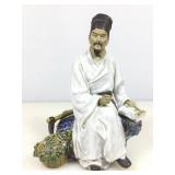 Vtg Chinese Scholar mudman 10 in tall
