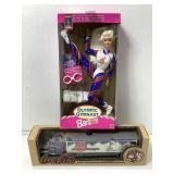 Coca-Cola die-cast tractor trailer & Barbie doll,