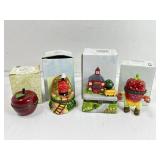 4 Direct Connection hinged trinket jewel boxes,