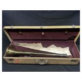 Vtg Trombone w/ Rudy Muck Mouthpiece in Case