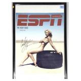 Signed Courtney Force ESPN framed poster 21x31