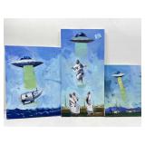 Jose Trujillo Signed Original UFO Paintings On