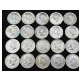 20-40% Silver Kennedy Half Dollars, Fv $10