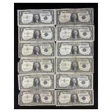 12 Silver Certificates Collection, See Photos For