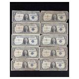 10 Silver Certificates Collection, See Photos For