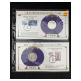 1899 -o & 1900 Silver Morgan Dollars W/stamps By