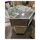 2.5ft Wide Hex Display Case unlocked