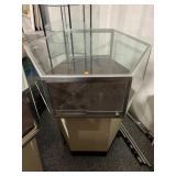 2.5ft Wide Hex Display Case unlocked