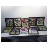 Mixed lot of faded autographed pictures