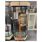 6.5ft tall Hex Display Cabinet with Glass Shelves