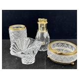 Vtg French Crystal Desk Lighter (No Lighter