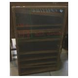 Vtg wood display with shelves, 22x34in