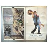 2 Movie posters, Cats Eye & Green Card
