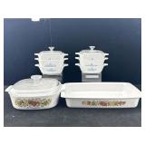 Vtg Corningware Bowls & Baking Dishes. Some with