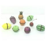 Enameled Fruit Shaped Trinket Boxes. Many With