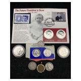 Silver Us Coinage Incl. 4 Half Dollars, 4 Quarters