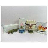 4 Direct Connection hinged trinket jewel boxes,