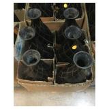 Black composite vases, see photos, 13.5in tallest