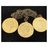 3 Caesars Palace Token Necklaces