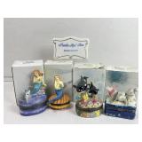 4 Direct Connection hinged trinket jewel boxes,