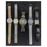 5 Assorted Watches Incl. Must Be Cartier, Peugeot,