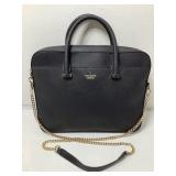 Kate Spade Black Leather Laptop Bag w/ Zip Close