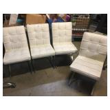 Set 4 Modern Armless Chairs - One has Wear