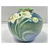 Franz Porcelain Daffodil Vase. 7in H