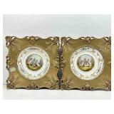 2 Framed French Sevres Porcelain Plates.