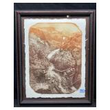 Roy Purcell Signed LE Etching. ï¿½Man Against The
